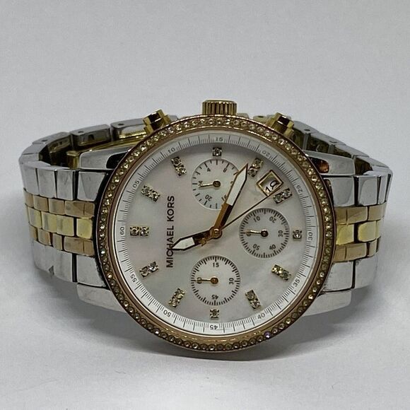 Michael Kors Ritz MK-5650 Women's Stainless Steel Analog Dial Quartz Watch VK435 - Picture 7 of 12